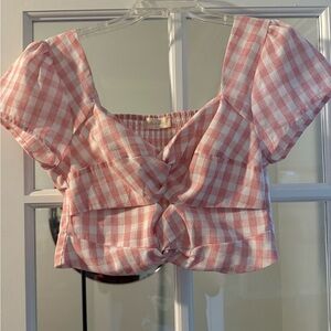 Altar’d State pink and white crop